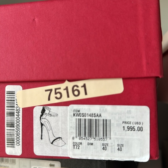 BNIB VALENTINO GLAM MASK TRIBE SUEDE CRYSTAL HEEL SANDAL SIZE Size 40 - Picture 12 of 12